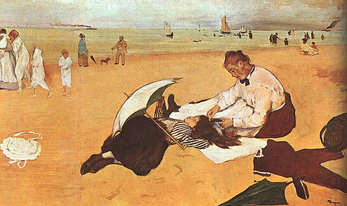 Edgar Degas At the Beach_z china oil painting image